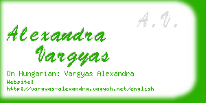 alexandra vargyas business card